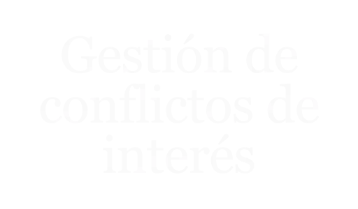 Gestión de conflictos de interés