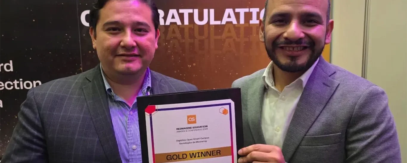 Ganadores del premio QS Reimagine Education Awards 2025 con reconocimiento Gold Winner del Tecnológico de Monterrey.