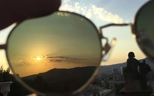 Sunset through classes